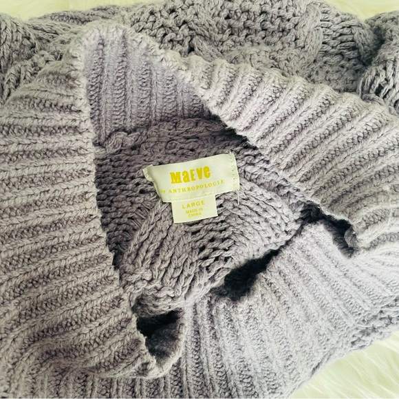 ANTHROPOLOGIE NWT Maeve Layered Peplum Turtleneck Light Purple & White - Picture 14 of 16